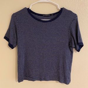 Navy blue brandy striped shirt